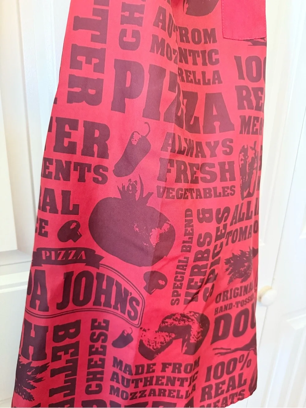 Papa John’s Red Graphic Pizza Apron